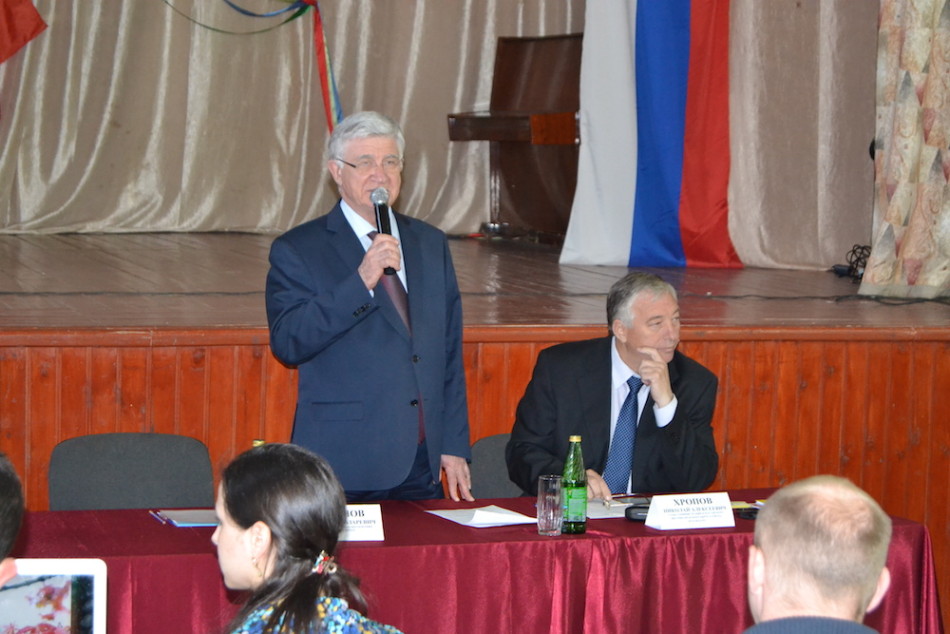 Глава Краснодара Владимир Евланов с главой Карасунского округа Хропова
